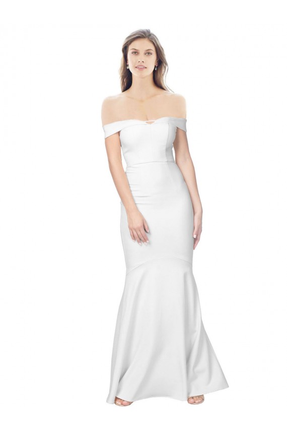 Sleeveless Off the Shoulder Low Back Stretch Crepe Mermaid Formal Dress Online