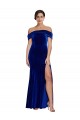 Sleeveless Off the Shoulder Stretch Velvet Mermaid Formal Evening Dress Online