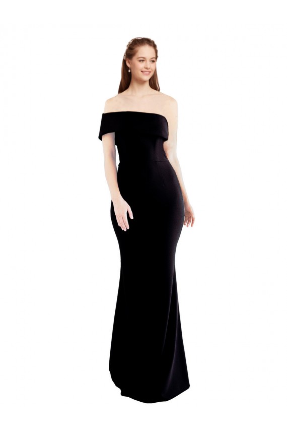 Sleeveless One Shoulder Keyhole Back Stretch Crepe Mermaid Formal Evening Dress Online