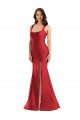 Sleeveless Square Neck Silky Satin Mermaid Plus Size Formal Evening Dress Online