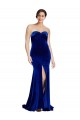 Sleeveless Sweetheart Low Back Stretch Velvet Mermaid Formal Evening Dress Online