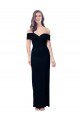 Sleeveless Black Off the Shoulder Stretch Crepe Mermaid Formal Dress Online