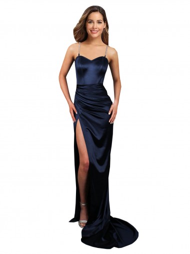 Sleeveless Sweetheart Stretch Satin Mermaid Formal Evening Dress Online
