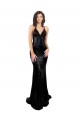 Sleeveless V-Neck Criss Cross Open Back Sequin Mermaid Black Tie Evening Dress Online
