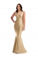 Sleeveless V-Neck V-Back Silky Satin Mermaid Plus Size Formal Evening Dress Online