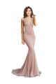 Sleeveless V-Neck Low Back Spandex Mermaid Formal Evening Dress Online