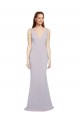 Sleeveless V-Neck Keyhole Back Stretch Crepe Mermaid Formal Evening Dress Online