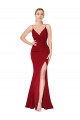 Sleeveless High Neck V-Back Stretch Crepe Mermaid Formal Evening Dress Online