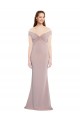 Sleeveless Off the Shoulder Keyhole Back Stretch Crepe Mermaid Formal Evening Dress Online