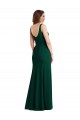 Sleeveless Square Neck Stretch Crepe Trumpet Semi Formal Evening Dress Online