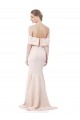Sleeveless Nude Off the Shoulder Stretch Crepe Mermaid Formal Evening Dress Online