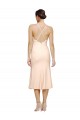 Sleeveless V-Neck Low Back Stretch Crepe Sheath Evening Dress Online