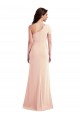 Cap Sleeves One Shoulder Stretch Crepe Trumpet Formal Evening Dress Online