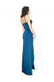 Sleeveless Spaghetti Straps Low Back Silky Satin Sheath Formal Evening Dress Online