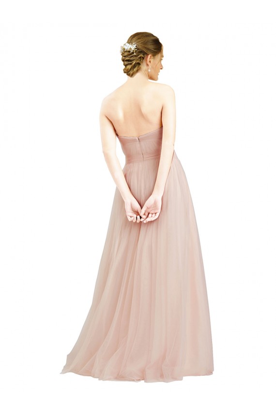 Sleeveless Sweetheart Open Back Tulle A-Line Semi Formal Dress Online