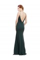 Sleeveless Pink V-Neck V-Back Stretch Crepe A-Line Formal Dress Online
