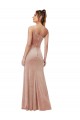 Sleeveless Pink One Shoulder Stretch Velvet Sheath Black Tie Evening Dress Online