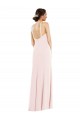 Sleeveless Halter Neck Low Back Stretch Crepe Trumpet Formal Evening Dress Online