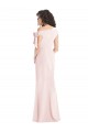 Cap Sleeves Off the Shoulder Stretch Crepe Trumpet Formal Evening Dress Online