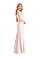 Sleeveless Off the Shoulder Stretch Crepe Trumpet Evening Dress Online
