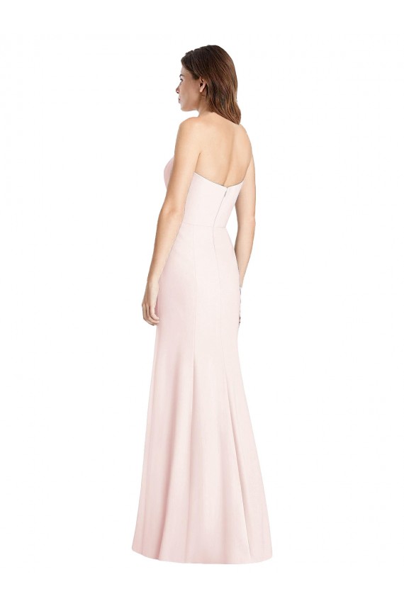 Sleeveless Sweetheart Low Back Stretch Crepe Trumpet Semi Formal Evening Dress Online