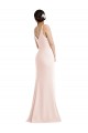 Sleeveless V-Neck V-Back Stretch Crepe Trumpet Formal Evening Dress Online