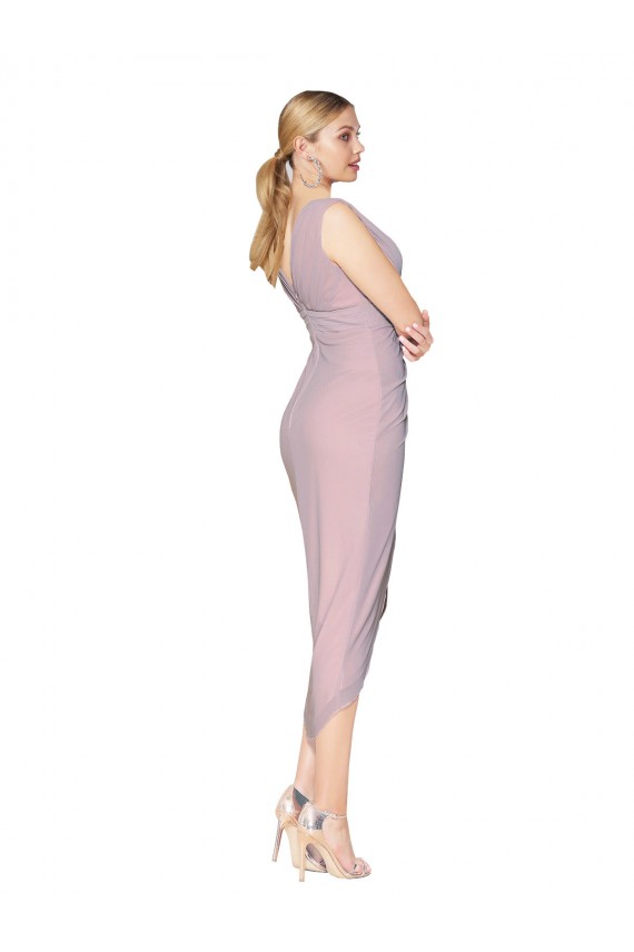 Sleeveless Primrose V-Neck V-Back Soft Chiffon Mermaid High Low Evening Dress Online