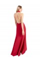 Sleeveless Halter Neck Open Back Stretch Crepe A-Line Formal Evening Dress Online