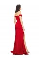 Sleeveless Off the Shoulder Silky Satin A-Line Formal Evening Dress Online