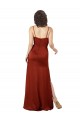 Sleeveless Red Spaghetti Straps Low Back Silky Satin A-Line Formal Evening Dress Online