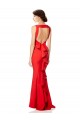Sleeveless Halter Neck Open Back Stretch Crepe Mermaid Evening Dress Online