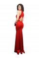 Sleeveless Halter Neck Keyhole Back Stretch Satin Mermaid Formal Evening Dress Online