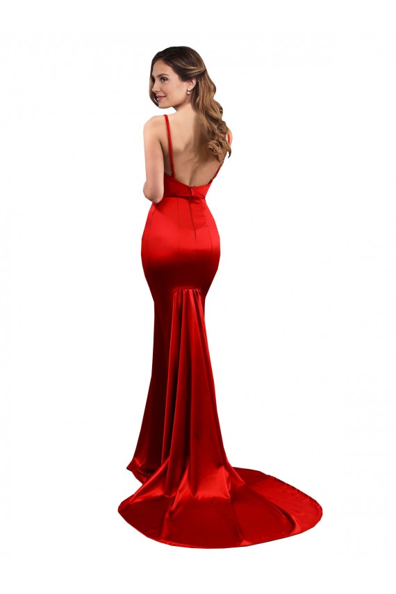 Sleeveless Sweetheart Low Back Stretch Satin Mermaid Evening Dress Online