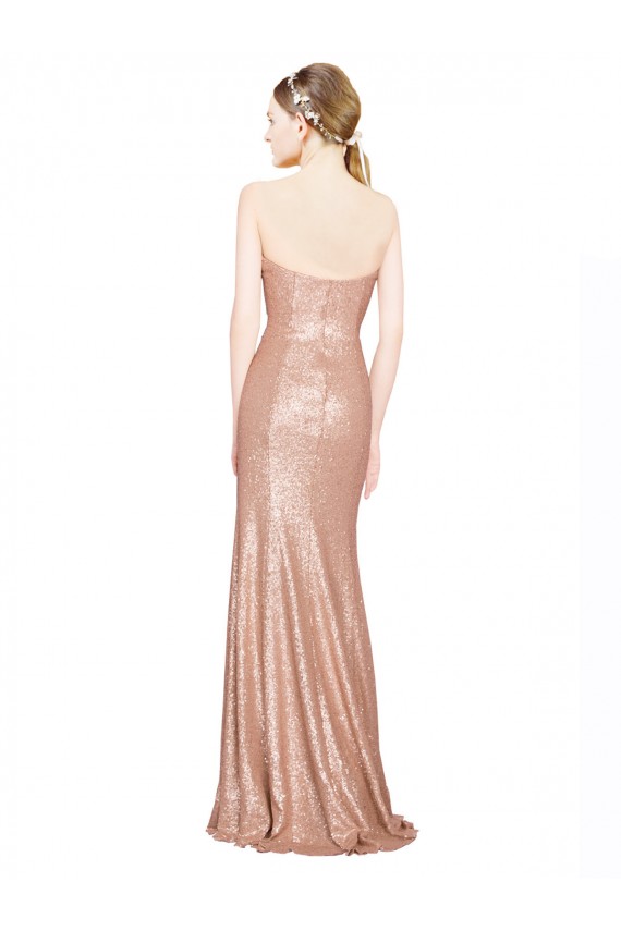 Sleeveless Sweetheart Low Back Sequin A-Line Formal Evening Dress Online