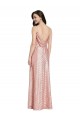 Sleeveless V-Neck Low Back Sequin Sheath Formal Evening Dress Online