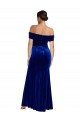 Sleeveless Off the Shoulder Stretch Velvet Mermaid Formal Evening Dress Online