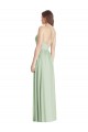 Sleeveless Spaghetti Straps Criss Cross Back Soft Chiffon A-Line Semi Formal Evening Dress Online