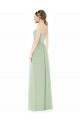 Sleeveless Sage Sweetheart Low Back Soft Chiffon A-Line Semi Formal Evening Dress Online