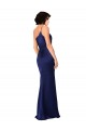 Sleeveless Sapphire One Shoulder Silky Satin A-Line Black Tie Evening Dress Online