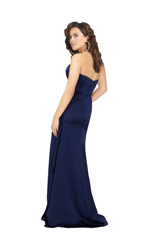 Sleeveless Sweetheart Silky Satin A-Line Formal Evening Dress Online