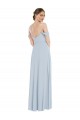 Flounce Sleeves Off the Shoulder Soft Chiffon A-Line Semi Formal Evening Dress Online