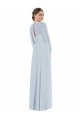 Puff Sleeves Strapless Keyhole Back Soft Chiffon A-Line Formal Evening Dress Online
