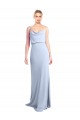 Sleeveless Cowl Neck V-Back Stretch Crepe Sheath Formal Dress Online