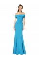 Sleeveless Off the Shoulder Stretch Crepe Sheath Formal Dress Online