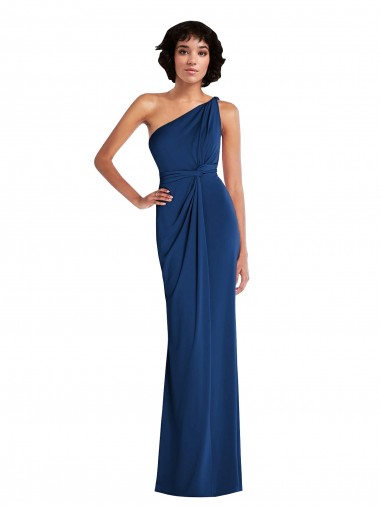 Sleeveless One Shoulder Spandex Sheath Semi Formal Evening Dress Online