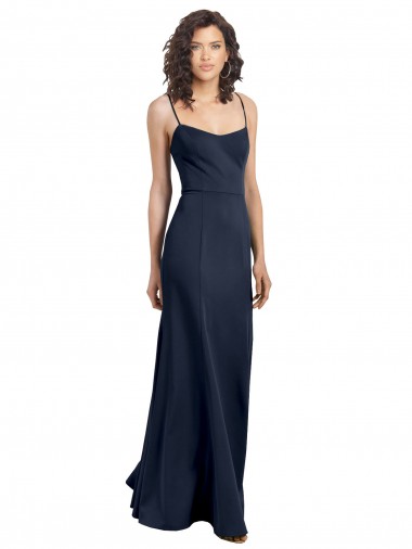 Sleeveless High Neck Low Back Stretch Crepe Sheath Formal Dress Online