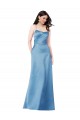 Sleeveless Spaghetti Straps Criss Cross Back Satin Sheath Formal Evening Dress Online