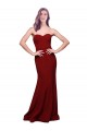 Sleeveless Sweetheart Low Back Stretch Crepe Sheath Formal Evening Dress Online