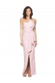 Sleeveless Pink Strapless Low Back Stretch Crepe Sheath Formal Dress Online