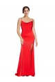 Sleeveless Cowl Neck Low Back Stretch Satin Sheath Formal Evening Dress Online